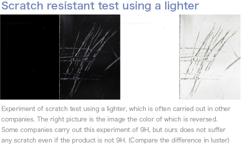 Scratch resistant test using a lighter